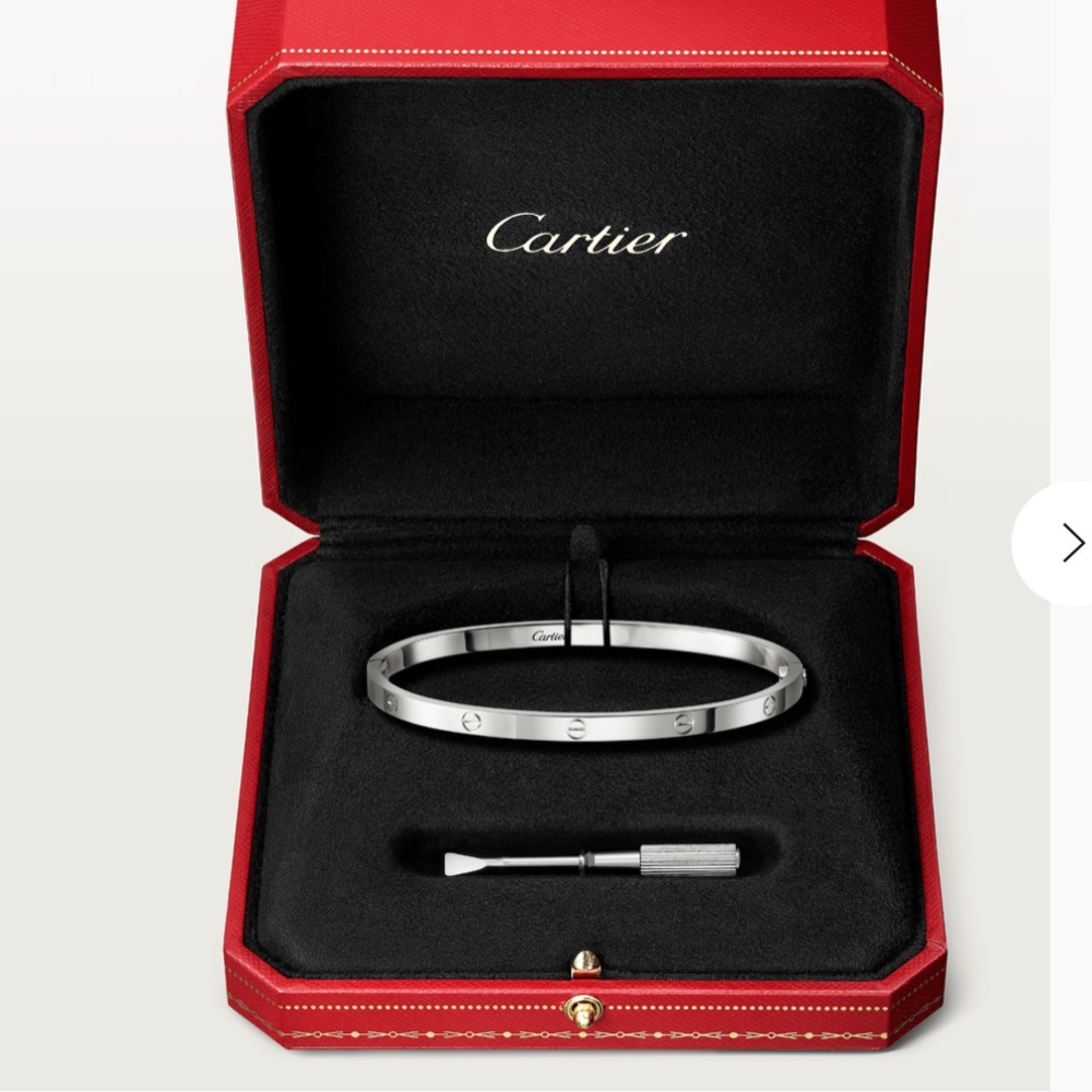 SOLD Cartier Love Bracelet Small White Gold - Picture 1 of 8